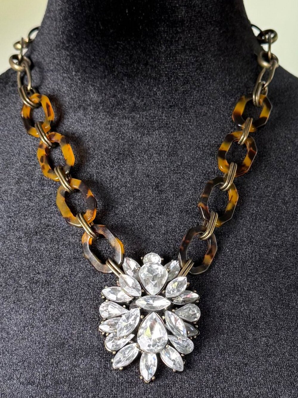 Crystal Pendant Statement Necklace